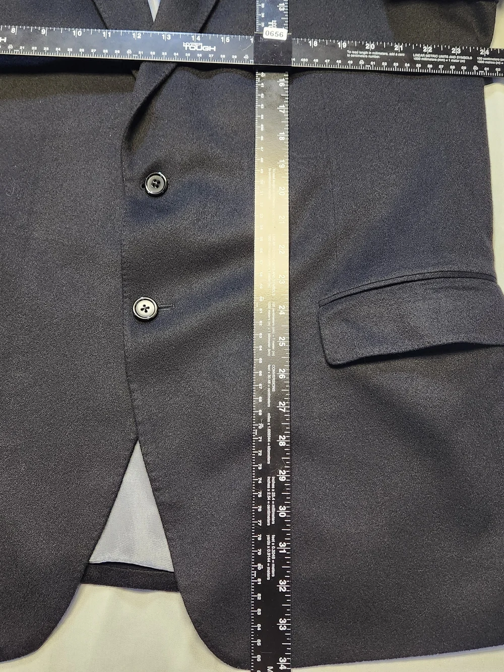 Tallia Uomo Blazer 46L Black 100% Piacenza Pure Cashmere Italian Jacket Men MINT